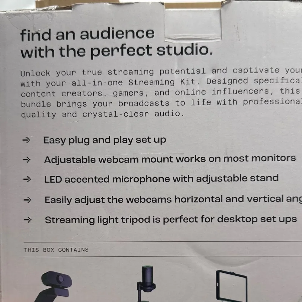 Black USB Microphone and camera with Stand